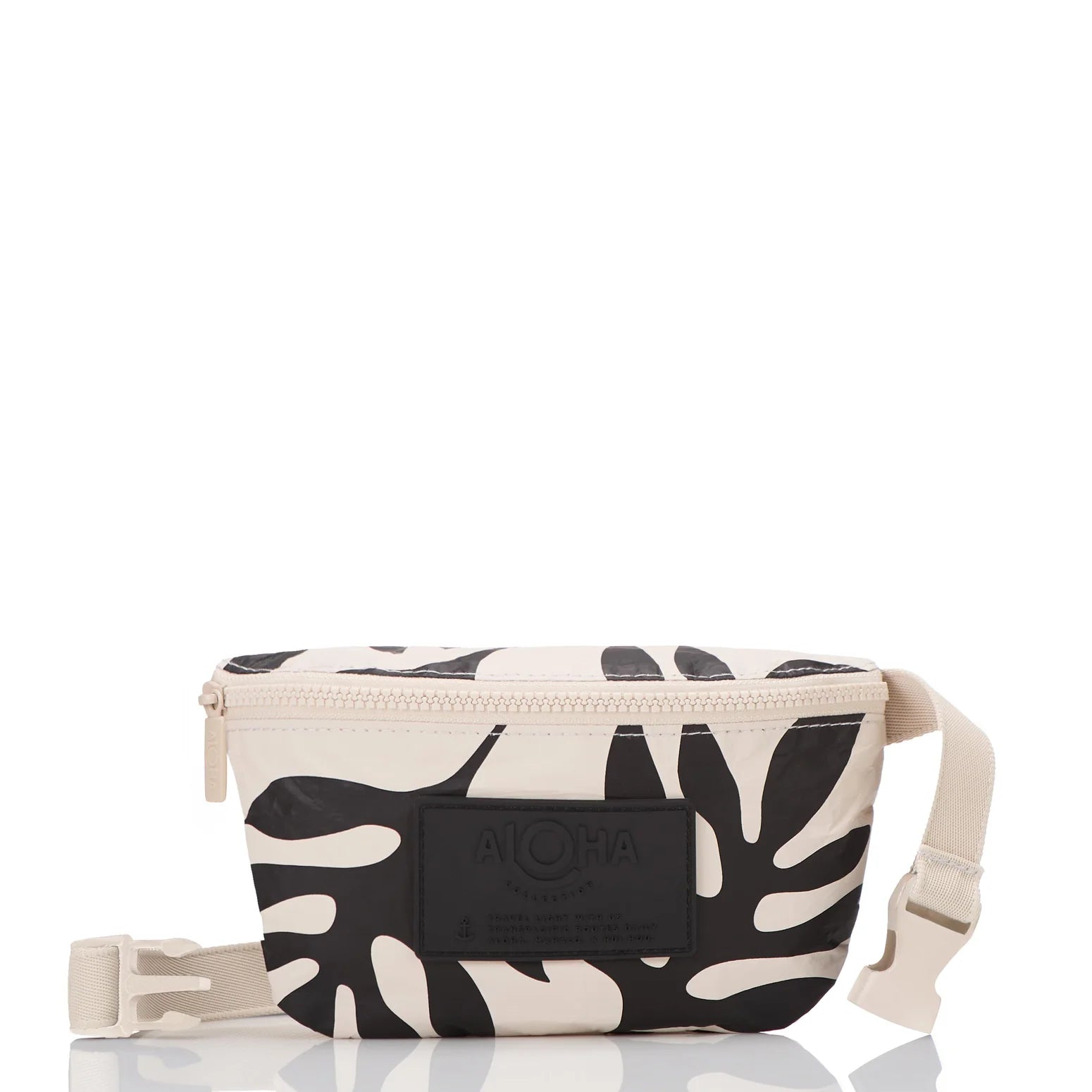Aloha collection Mini Hip Pack Lūʻau Seaside Mini Hip Pack in White on Black | ALOHA Collection